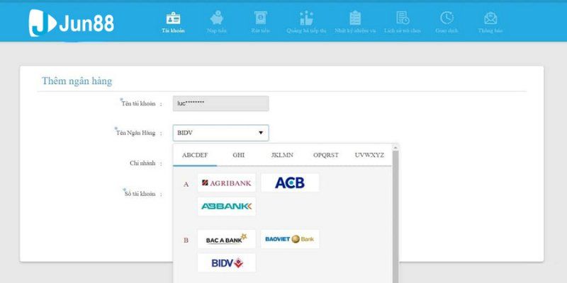 Đa dạng các phương thức rút tiền Jun88 cho bạn lựa chọn